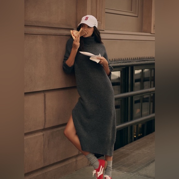 NWT! Anthro Daily Practice Karigan Midi Sweater Dress: Turtleneck Edition ☂️ - Picture 2 of 12